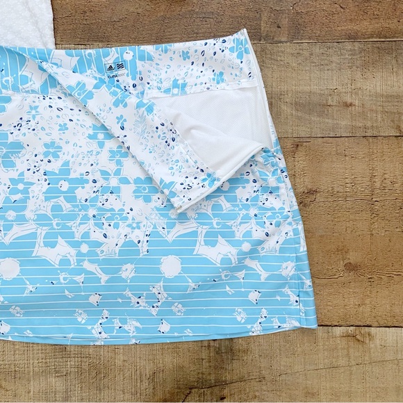 ADIDAS ClimaCool Blue White Floral GOLF SKORT - Picture 5 of 9